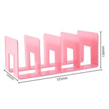 Maxbell Acrylic Bookends Space Saving Book Stand for Countertop Bookshelf Study Room Pink