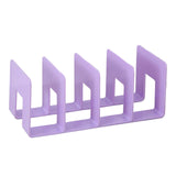 Maxbell Acrylic Bookends Space Saving Book Stand for Countertop Bookshelf Study Room Purple