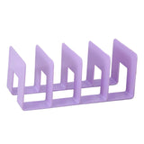 Maxbell Acrylic Bookends Space Saving Book Stand for Countertop Bookshelf Study Room Purple