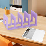 Maxbell Acrylic Bookends Space Saving Book Stand for Countertop Bookshelf Study Room Purple