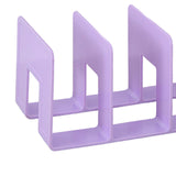 Maxbell Acrylic Bookends Space Saving Book Stand for Countertop Bookshelf Study Room Purple