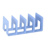 Maxbell Acrylic Bookends Space Saving Book Stand for Countertop Bookshelf Study Room Blue