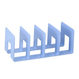 Maxbell Acrylic Bookends Space Saving Book Stand for Countertop Bookshelf Study Room Blue