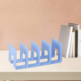 Maxbell Acrylic Bookends Space Saving Book Stand for Countertop Bookshelf Study Room Blue