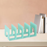 Maxbell Acrylic Bookends Space Saving Book Stand for Countertop Bookshelf Study Room Green