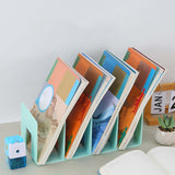 Maxbell Acrylic Bookends Space Saving Book Stand for Countertop Bookshelf Study Room Green