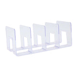 Maxbell Acrylic Bookends Space Saving Book Stand for Countertop Bookshelf Study Room Clear