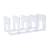 Maxbell Acrylic Bookends Space Saving Book Stand for Countertop Bookshelf Study Room Clear