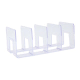 Maxbell Acrylic Bookends Space Saving Book Stand for Countertop Bookshelf Study Room Clear