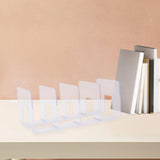 Maxbell Acrylic Bookends Space Saving Book Stand for Countertop Bookshelf Study Room Clear