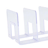 Maxbell Acrylic Bookends Space Saving Book Stand for Countertop Bookshelf Study Room Clear
