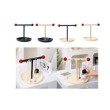 Maxbell Jewelry Organizer Stand with Tray Modern Hanging Organizer Jewelry Tray Dish Black Tray Green Rod