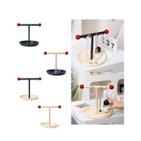 Maxbell Jewelry Organizer Stand with Tray Modern Hanging Organizer Jewelry Tray Dish Black Tray Green Rod