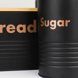 Maxbell Kitchen Canisters Set Rustic Metal Bread Box Bin for Coffee Shop Home Pantry