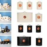 Maxbell Kitchen Canisters Set Farmhouse Food Jars for Home Coffee Shop Bakery White