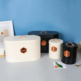 Maxbell Kitchen Canisters Set Farmhouse Food Jars for Home Coffee Shop Bakery White