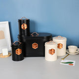 Maxbell Kitchen Canisters Set Farmhouse Food Jars for Home Coffee Shop Bakery White