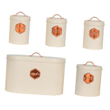 Maxbell Kitchen Canisters Set Farmhouse Food Jars for Home Coffee Shop Bakery White