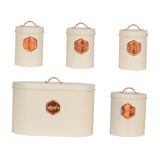 Maxbell Kitchen Canisters Set Farmhouse Food Jars for Home Coffee Shop Bakery White