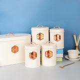 Maxbell Kitchen Canisters Set Farmhouse Food Jars for Home Coffee Shop Bakery White