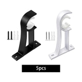 Maxbell Curtain Rod Bracket Curtain Rod Holder for Hotel Living Room Window Curtains Black