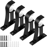 Maxbell Curtain Rod Bracket Curtain Rod Holder for Hotel Living Room Window Curtains Black