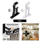 Maxbell Curtain Rod Bracket Curtain Rod Holder for Hotel Living Room Window Curtains Black