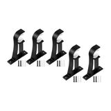Maxbell Curtain Rod Bracket Curtain Rod Holder for Hotel Living Room Window Curtains Black