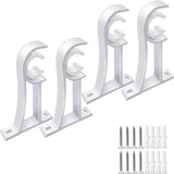 Maxbell Curtain Rod Bracket Curtain Rod Holder for Hotel Living Room Window Curtains White