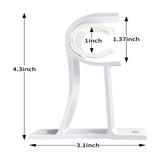 Maxbell Curtain Rod Bracket Curtain Rod Holder for Hotel Living Room Window Curtains White