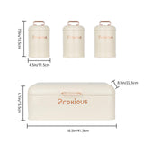 Maxbell Kitchen Canisters Set Kitchen Food Storage Container for Cookies Pantry Home White