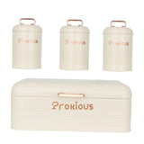 Maxbell Kitchen Canisters Set Kitchen Food Storage Container for Cookies Pantry Home White