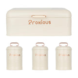 Maxbell Kitchen Canisters Set Kitchen Food Storage Container for Cookies Pantry Home White