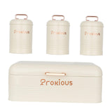 Maxbell Kitchen Canisters Set Kitchen Food Storage Container for Cookies Pantry Home White