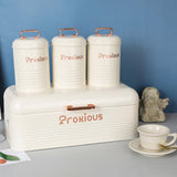 Maxbell Kitchen Canisters Set Kitchen Food Storage Container for Cookies Pantry Home White