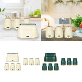 Maxbell Kitchen Canisters Set Countertop Rustic Food Jars for Grain Cookie Pet Treat White Bread Box Set