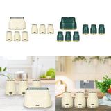 Maxbell Kitchen Canisters Set Countertop Rustic Food Jars for Grain Cookie Pet Treat White Bread Box Set