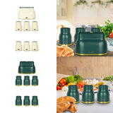 Maxbell Kitchen Canisters Set Countertop Rustic Food Jars for Grain Cookie Pet Treat White Bread Box Set