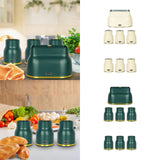 Maxbell Kitchen Canisters Set Countertop Rustic Food Jars for Grain Cookie Pet Treat White Bread Box Set