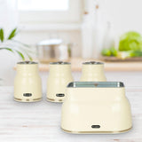 Maxbell Kitchen Canisters Set Countertop Rustic Food Jars for Grain Cookie Pet Treat White Bread Box Set
