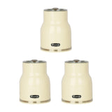Maxbell Kitchen Canisters Set Countertop Rustic Food Jars for Grain Cookie Pet Treat 3 Small White Jars