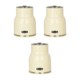 Maxbell Kitchen Canisters Set Countertop Rustic Food Jars for Grain Cookie Pet Treat 3 Small White Jars