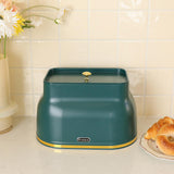 Maxbell Kitchen Canisters Set Countertop Rustic Food Jars for Grain Cookie Pet Treat Green Bread Box Set