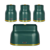 Maxbell Kitchen Canisters Set Countertop Rustic Food Jars for Grain Cookie Pet Treat Green Bread Box Set