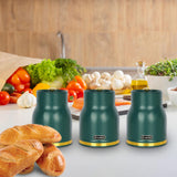 Maxbell Kitchen Canisters Set Countertop Rustic Food Jars for Grain Cookie Pet Treat 3 Small Green Jars