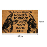 Maxbell Dog Door Mat Entry Rug Gift Entrance Door Mat for Indoor Outdoor Living Room 2 Dogs