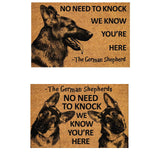 Maxbell Dog Door Mat Entry Rug Gift Entrance Door Mat for Indoor Outdoor Living Room 2 Dogs