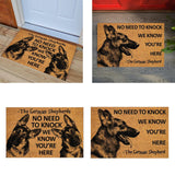 Maxbell Dog Door Mat Entry Rug Gift Entrance Door Mat for Indoor Outdoor Living Room 2 Dogs