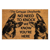 Maxbell Dog Door Mat Entry Rug Gift Entrance Door Mat for Indoor Outdoor Living Room 2 Dogs
