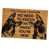 Maxbell Dog Door Mat Entry Rug Gift Entrance Door Mat for Indoor Outdoor Living Room 2 Dogs